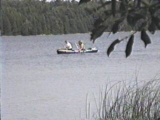 Dan and Nienke in the boat